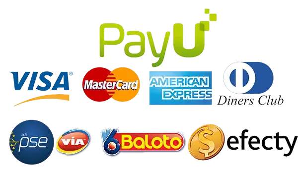 Logo de payu y medios de pagos que maneja